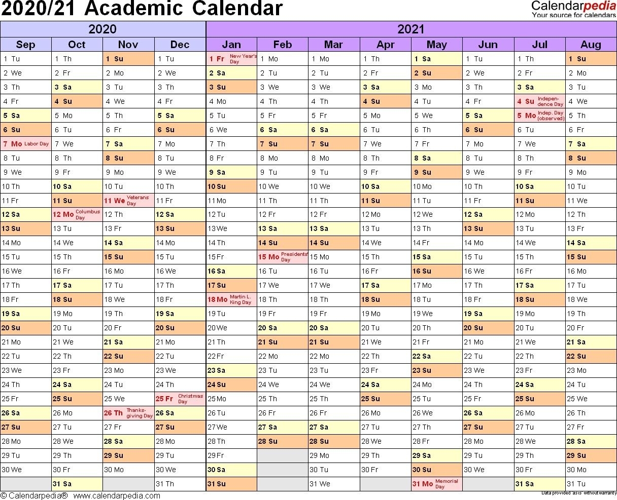 2021 And 2020 Calendar Printable Academic In 2020 | School