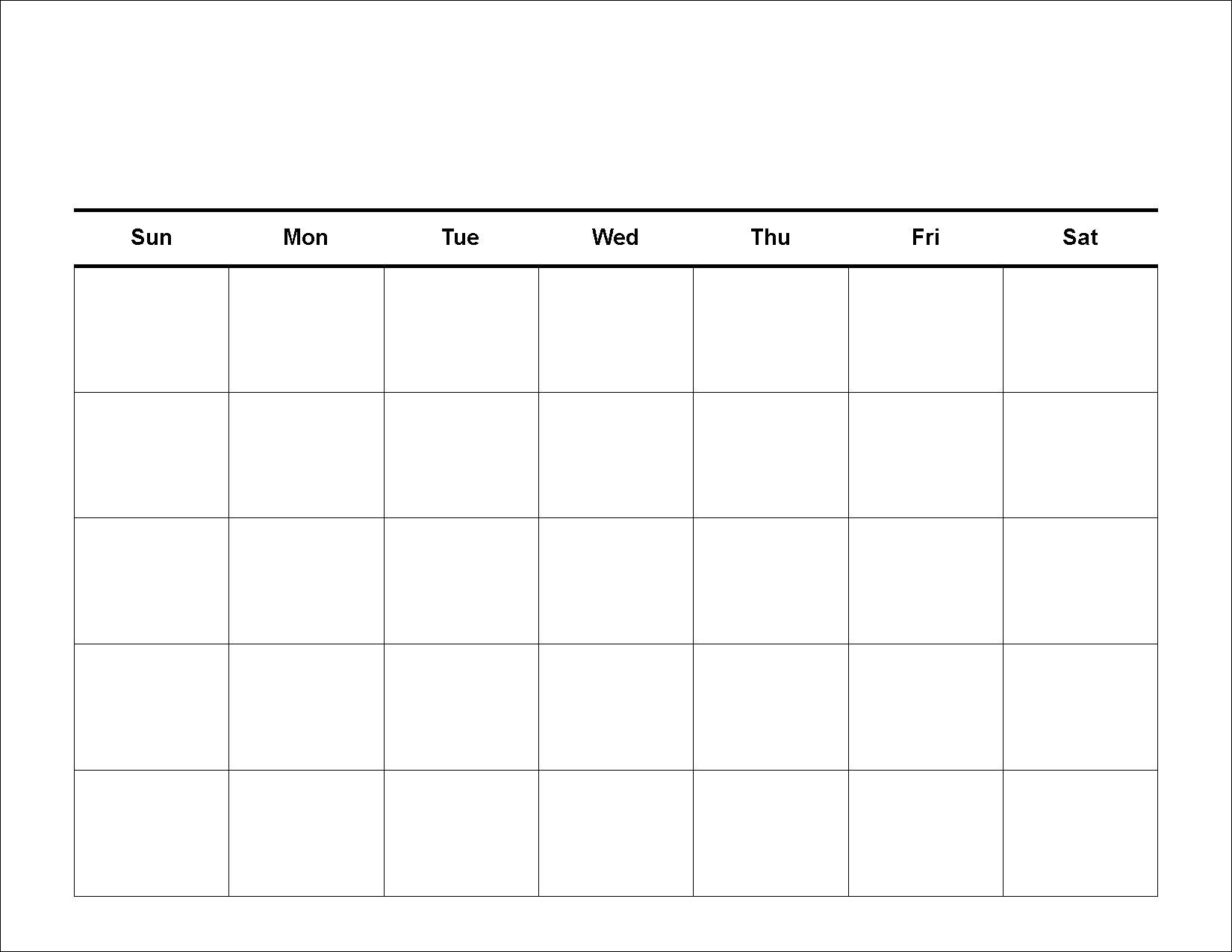 30 Day Calendar Template | Templates Free Printable