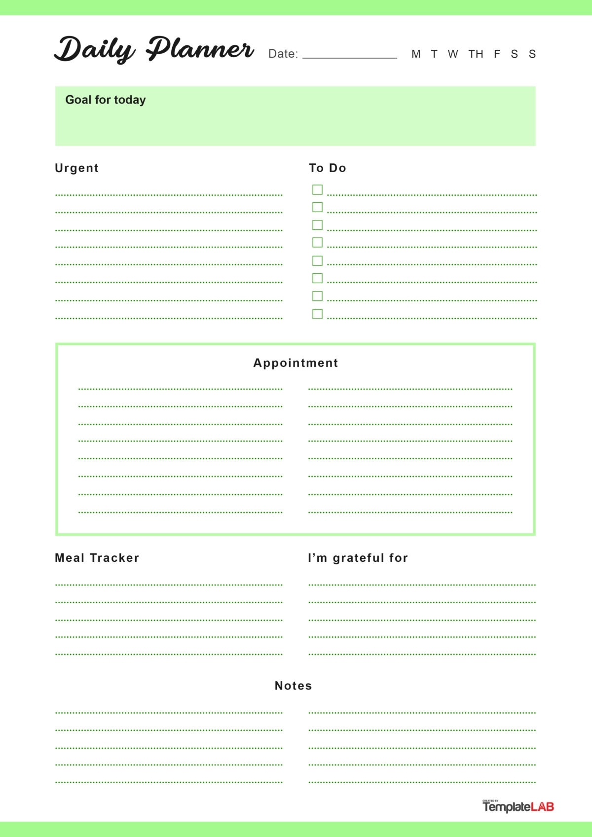 47 Printable Daily Planner Templates (Free In Word/excel/pdf)