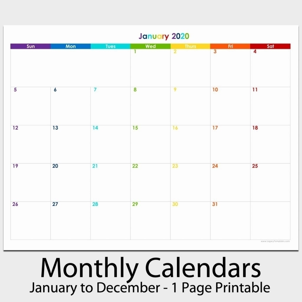 8 X 11 Calendar Template | Free Calendar Template Example