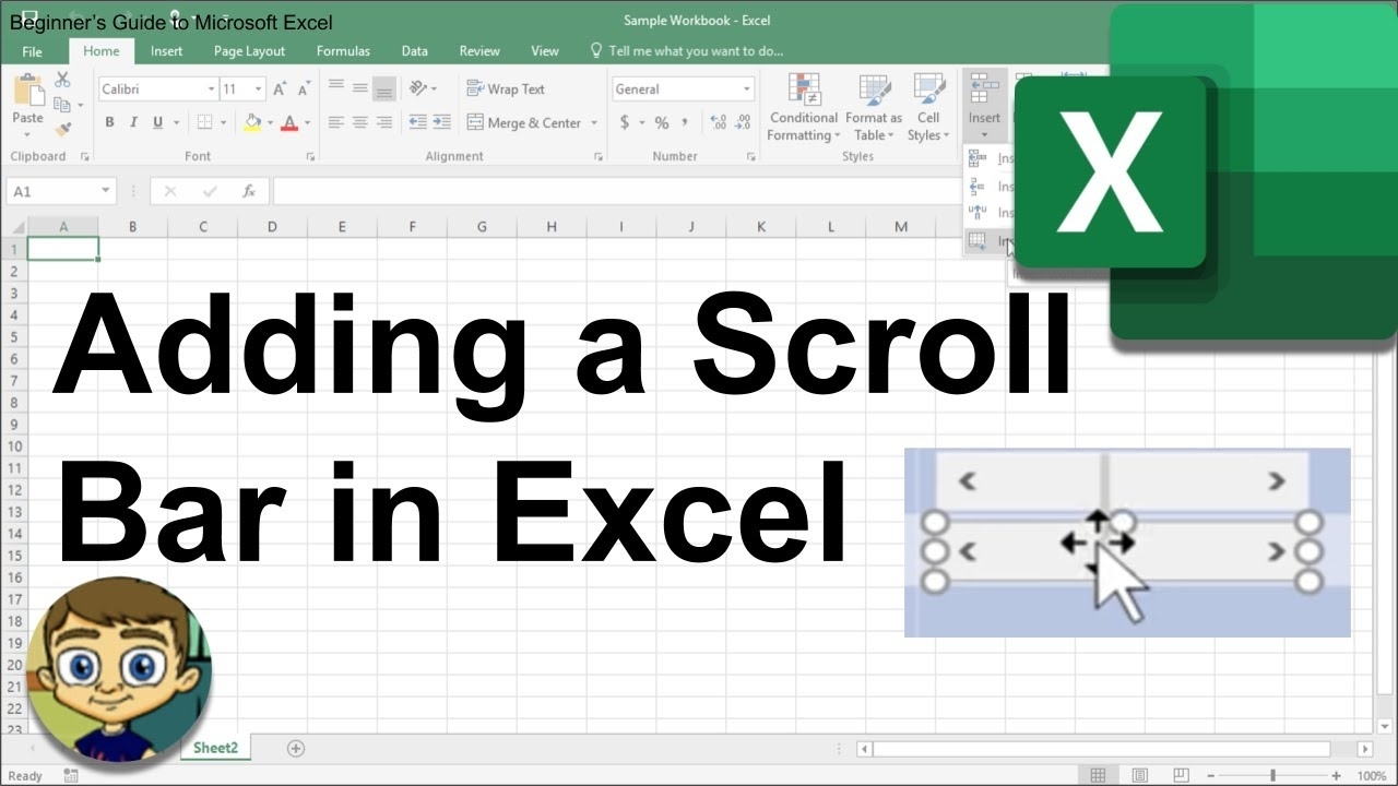 Adding A Scroll Bar In Excel