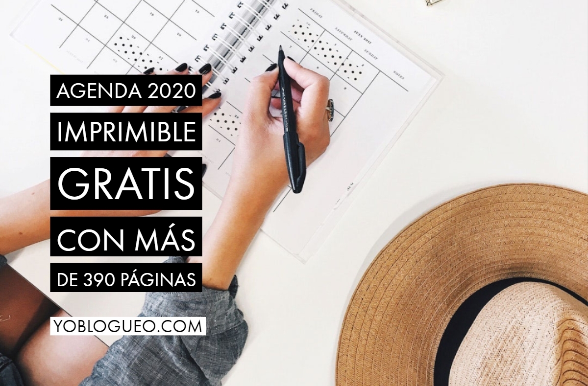 Agenda 2020 Imprimible Gratis Con Más De 390 Páginas | Yo
