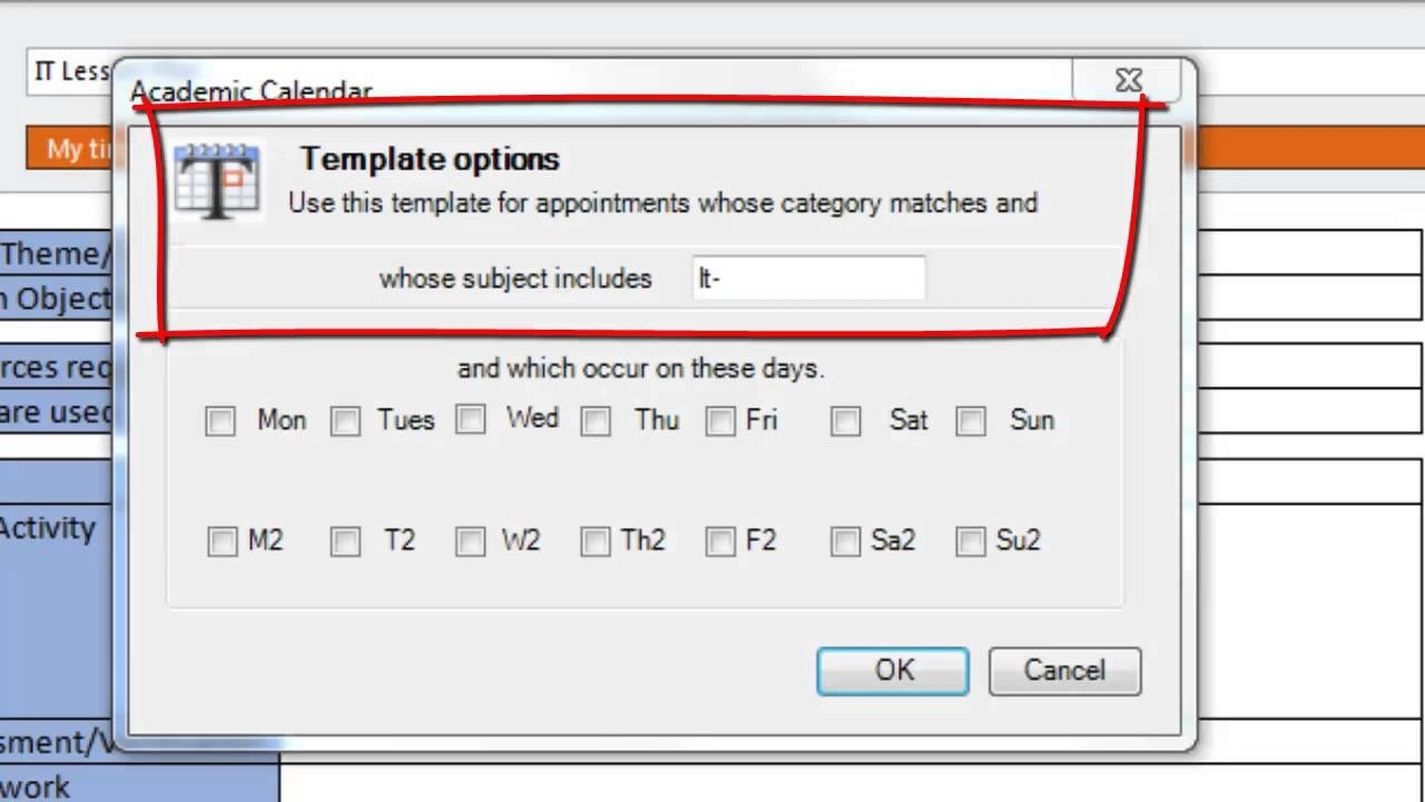 Auto-Insert Appointment Templates In Outlook With Academic Calendar