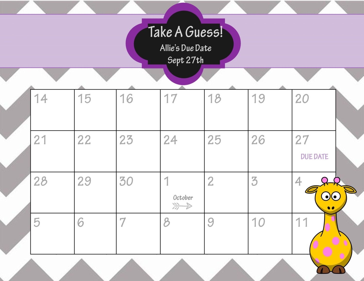 Baby Pool Template Printable - Google Search | Baby Calendar