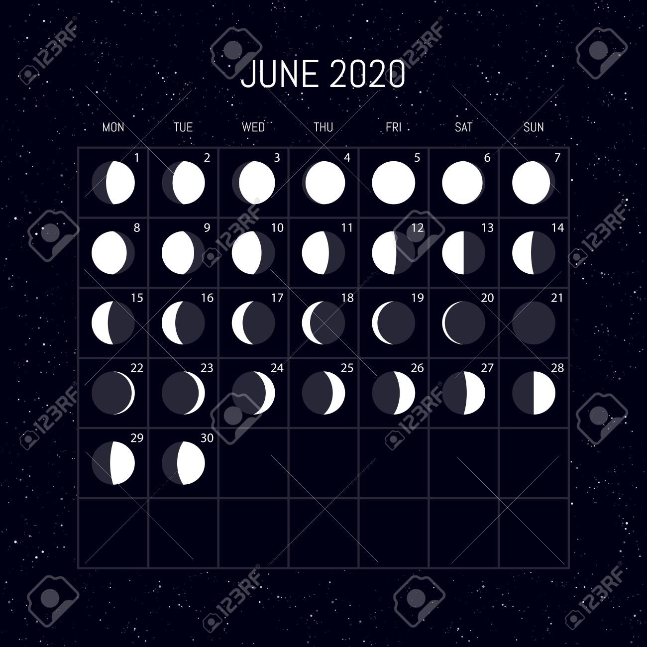 Calendar 2020 With Moon Phases | Calendar Printables Free