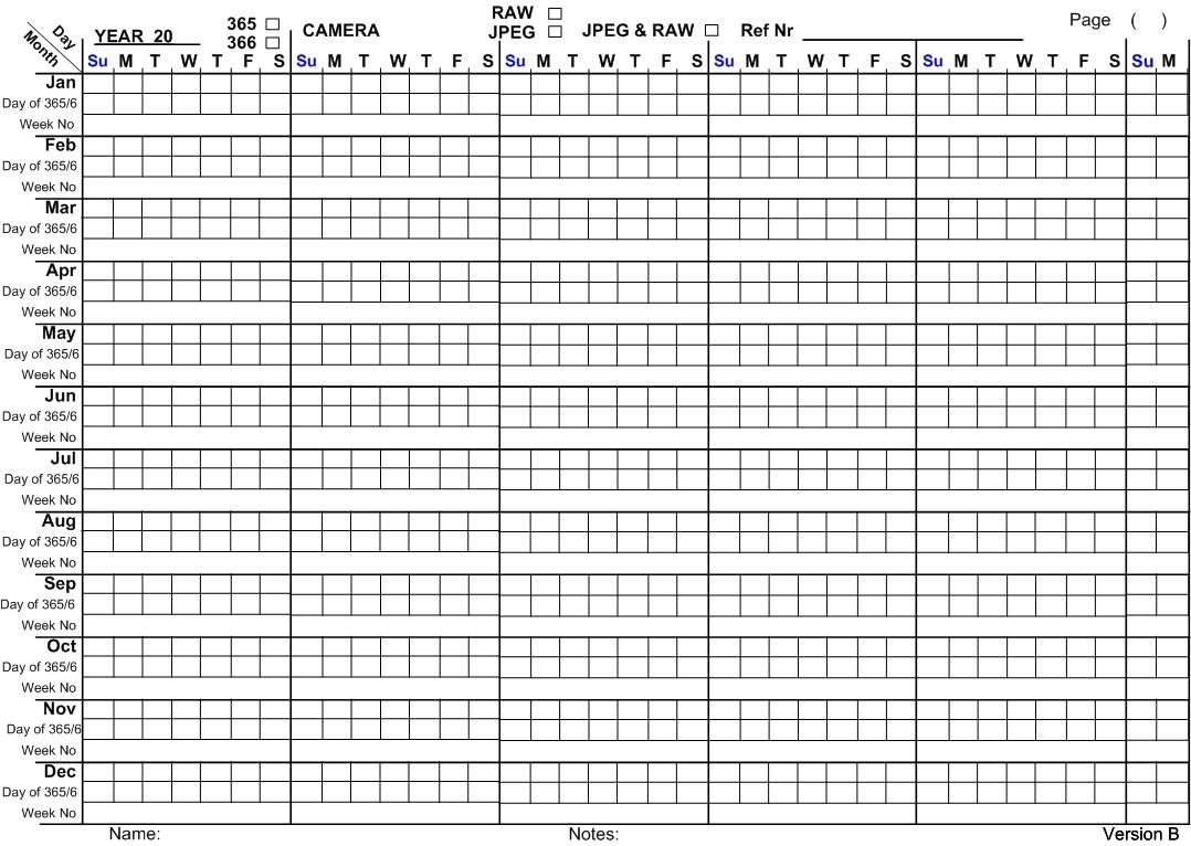 Days Numbered 1 To 365 Printable Calendar Template 20