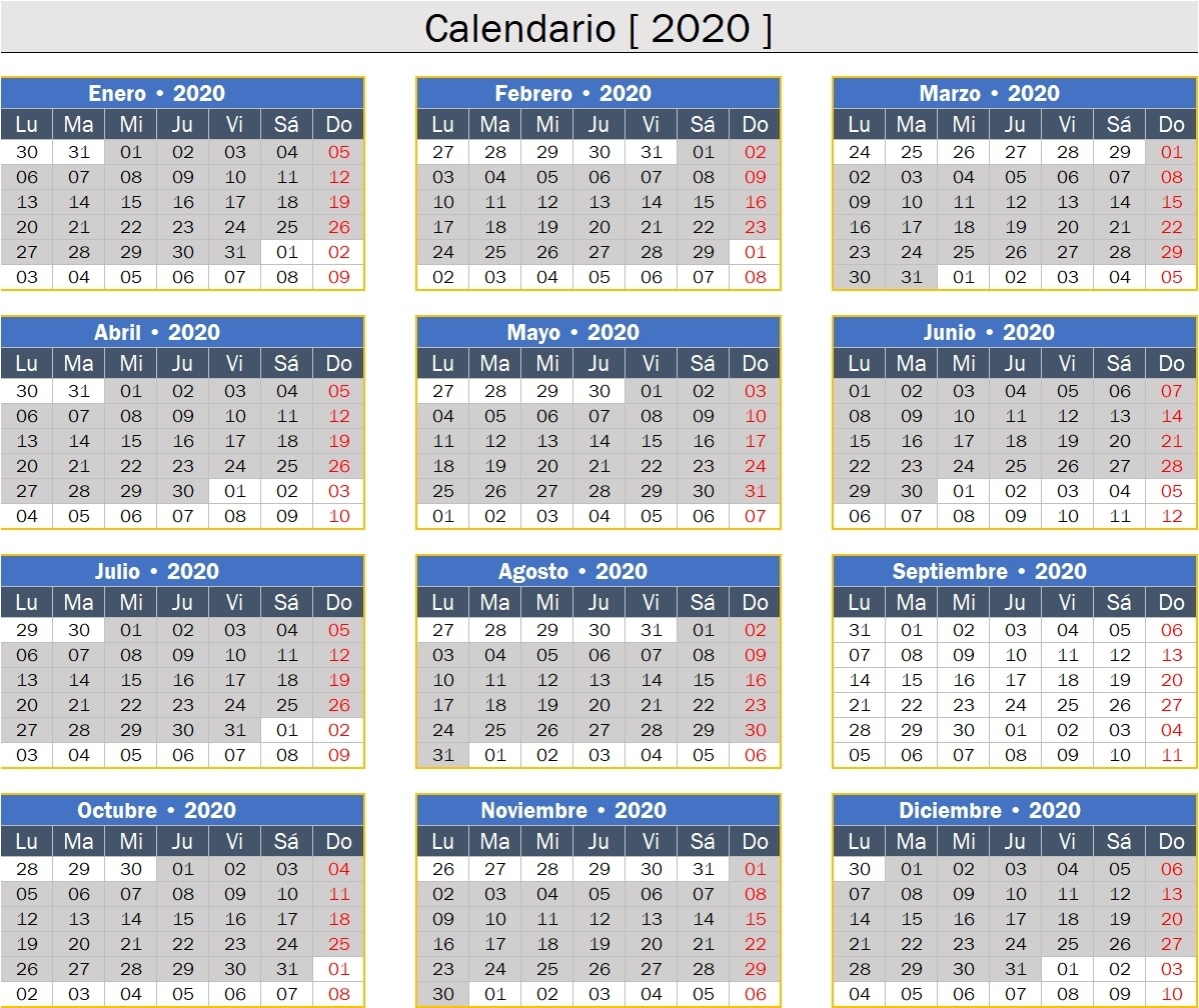 Calendario 2019 Perú Feriados Excel [Descargar] • Excel No