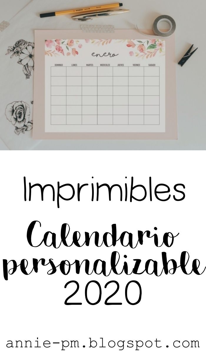 Calendario 2020 Personalizable En 2020 | Libreta De Apuntes