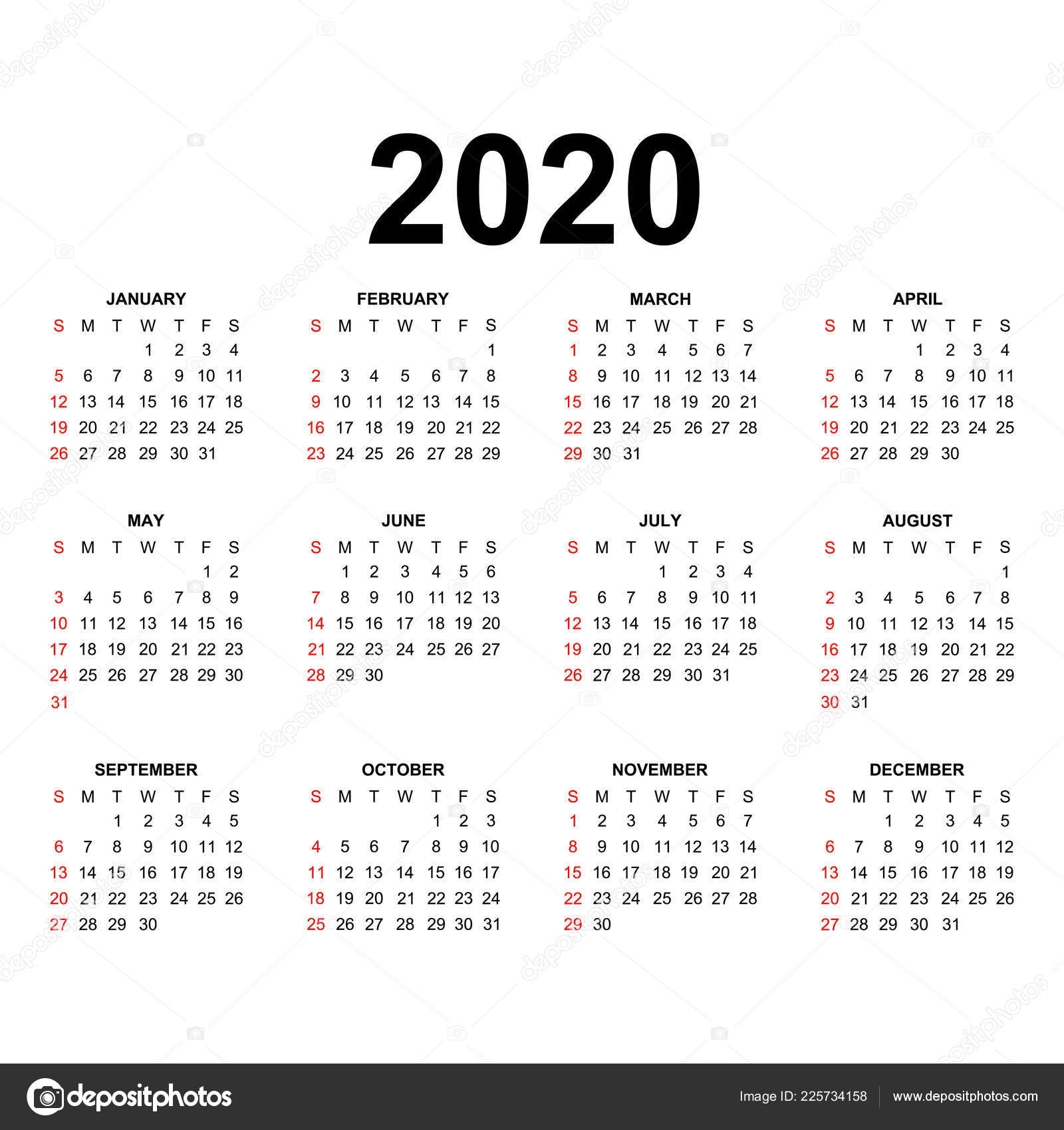 Calendario 2020 Usa - Calendario 2019