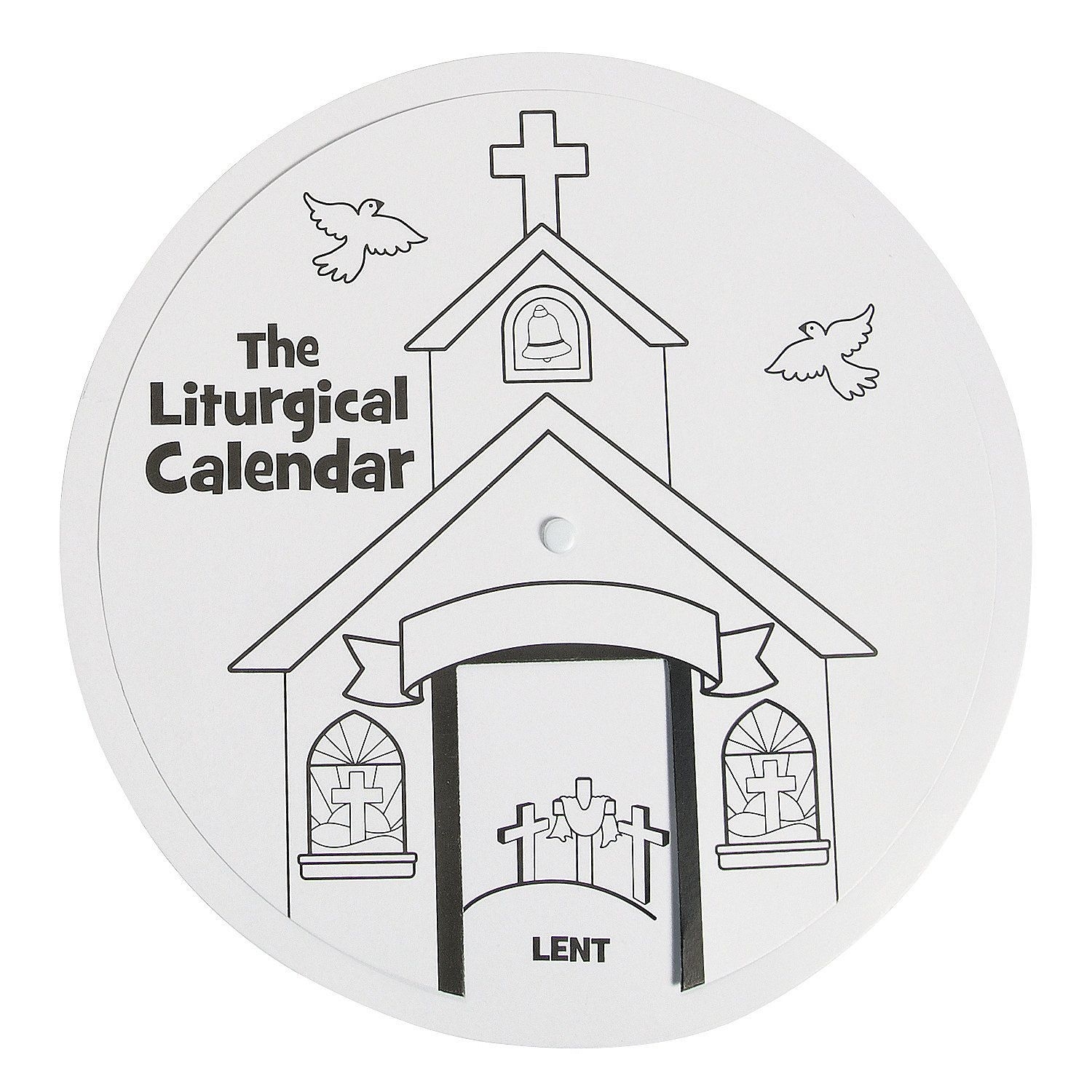 Color Your Own Liturgical Calendar Learning Wheel ($6.50 For