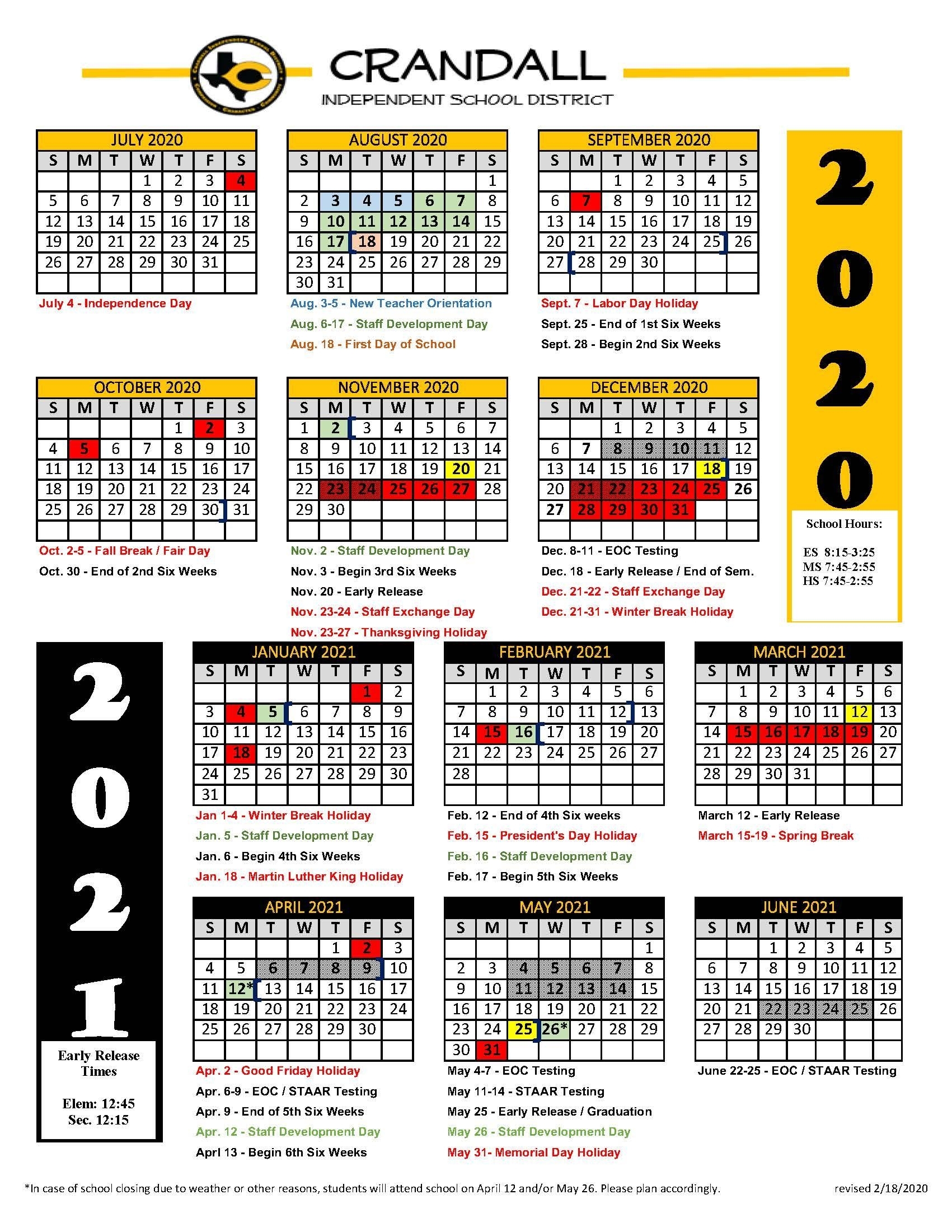 Krum Isd Calendar 2020 20 Calendar Template 2022