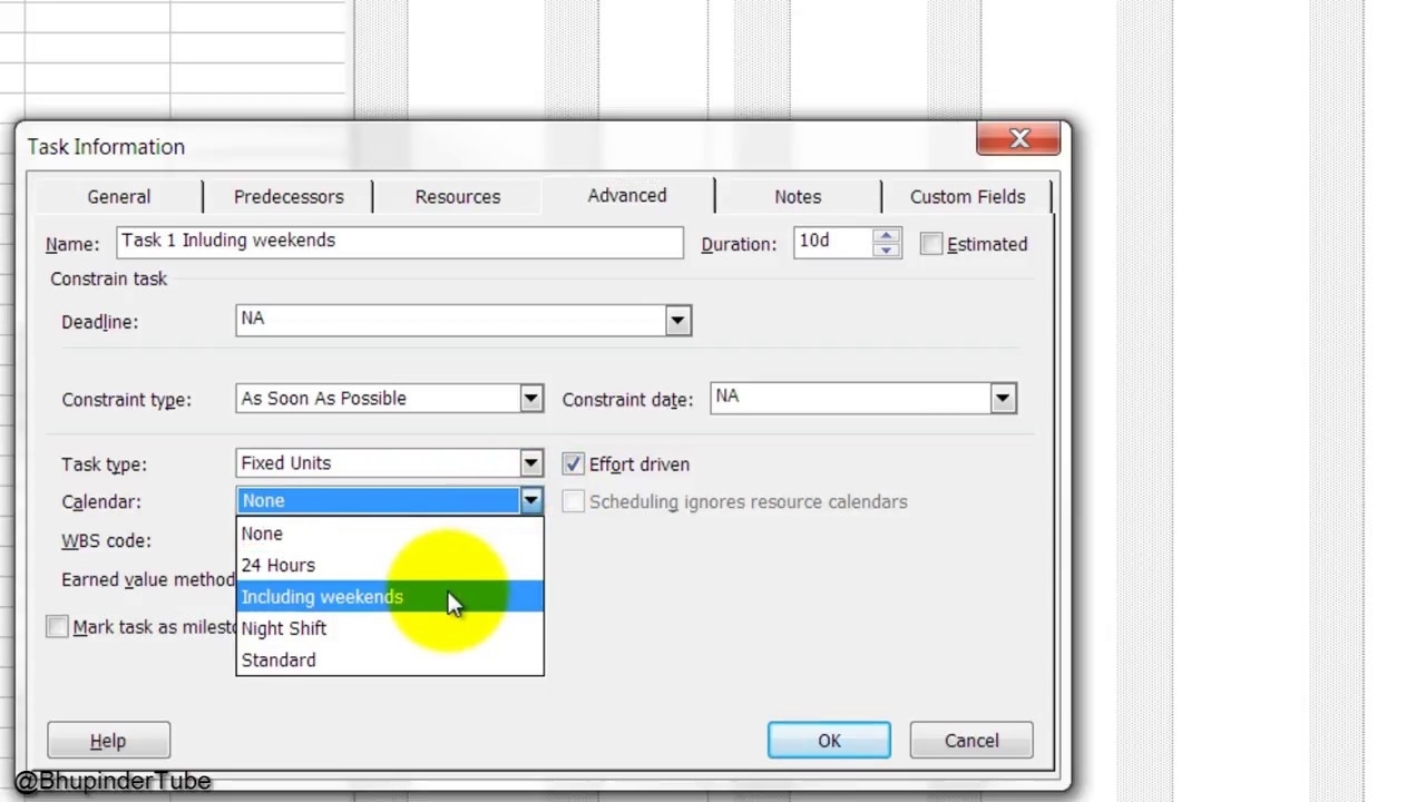 Create A New Base Calendar Without Weekends In Microsoft Project