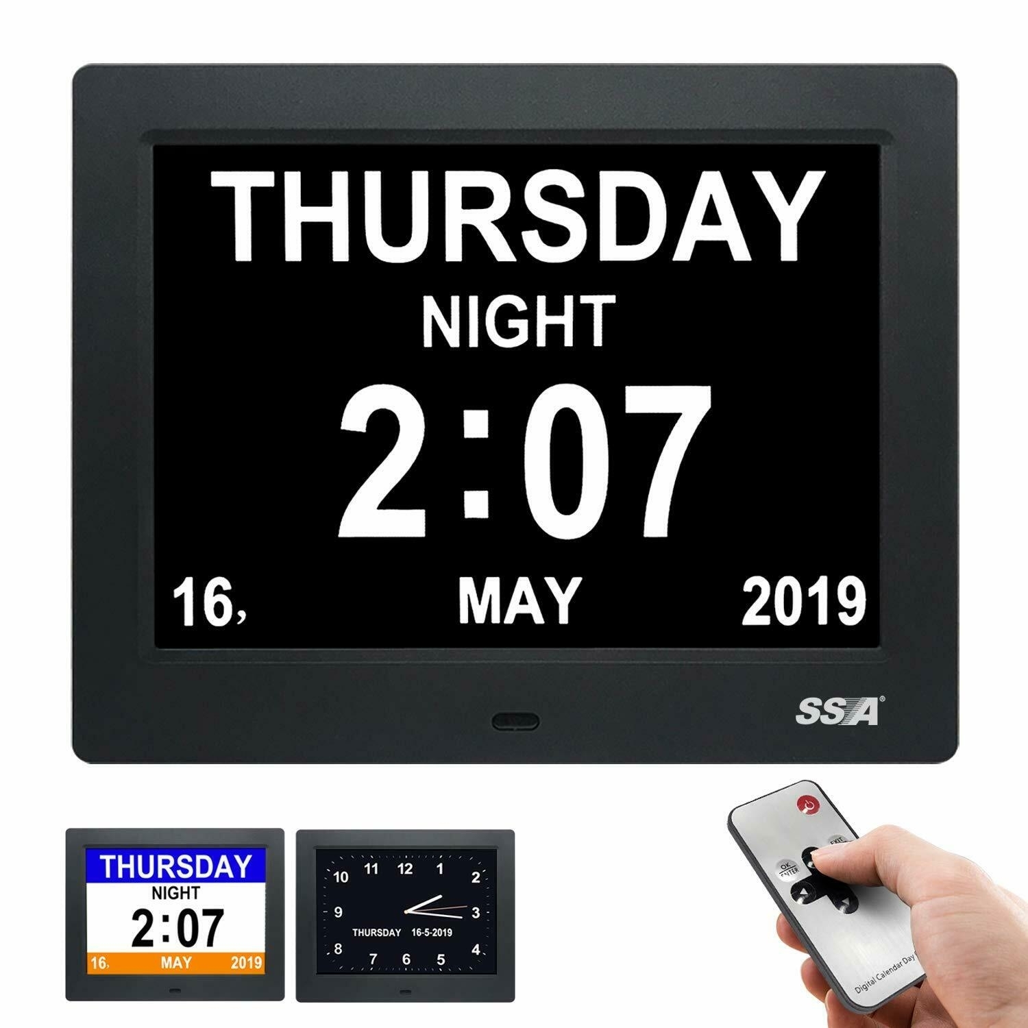 Digital Dementia Calendar Day Clock For Memory Loss Elderly Seniors