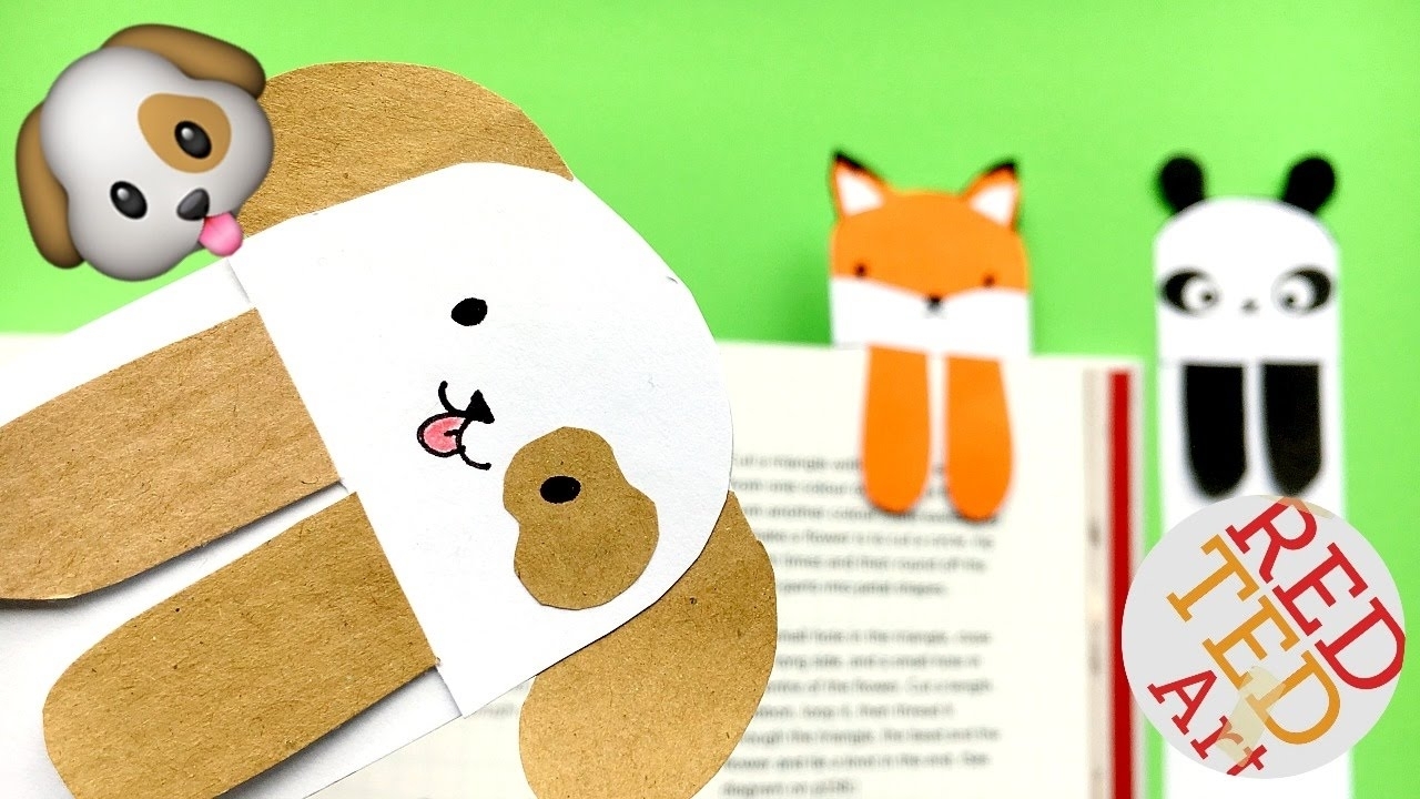 Diy - Cute And Easy Bookmark Ideas - How To Make A Bookmark Diy - Kawaii  Dog Emoji Diy - So Cute!