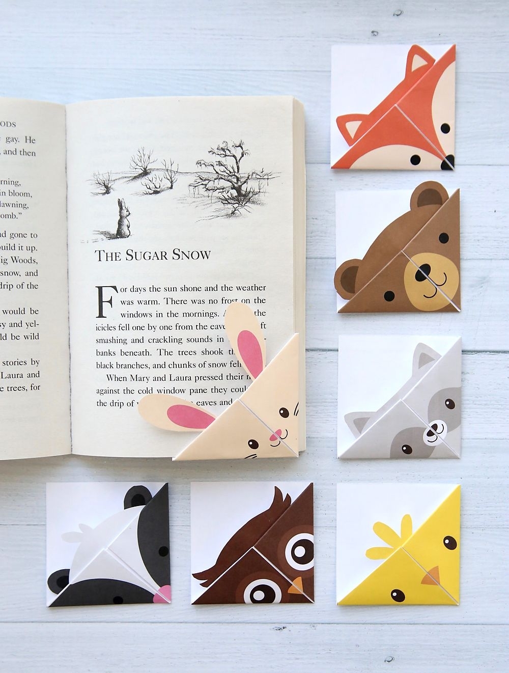 Diy Woodland Animals Origami Bookmarks {Print + Fold