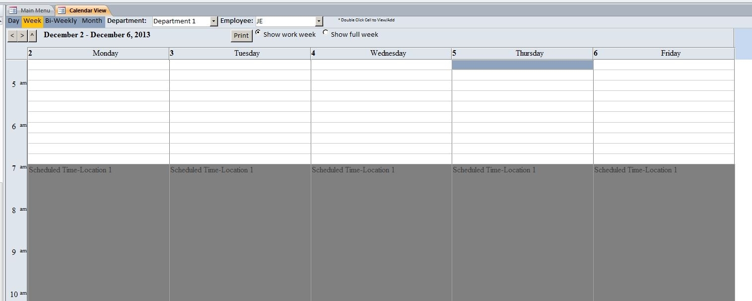 Employee Vacation Tracking Database Template | Employee