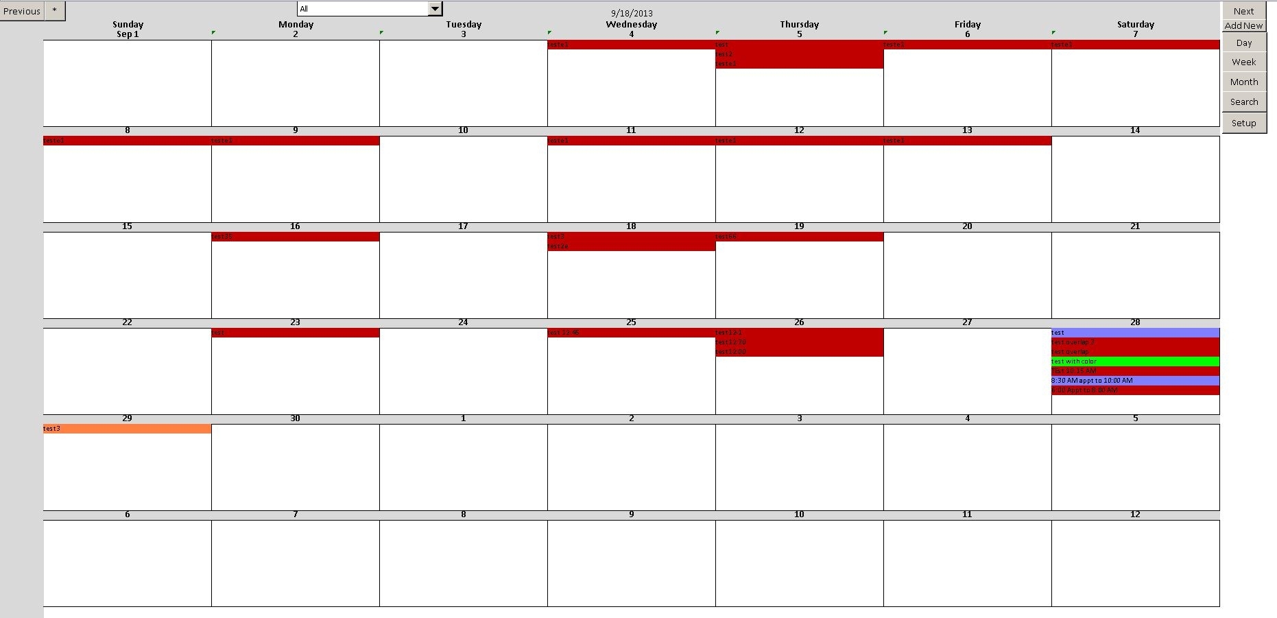 Enhanced Microsoft Excel Calendar Scheduling Database Template