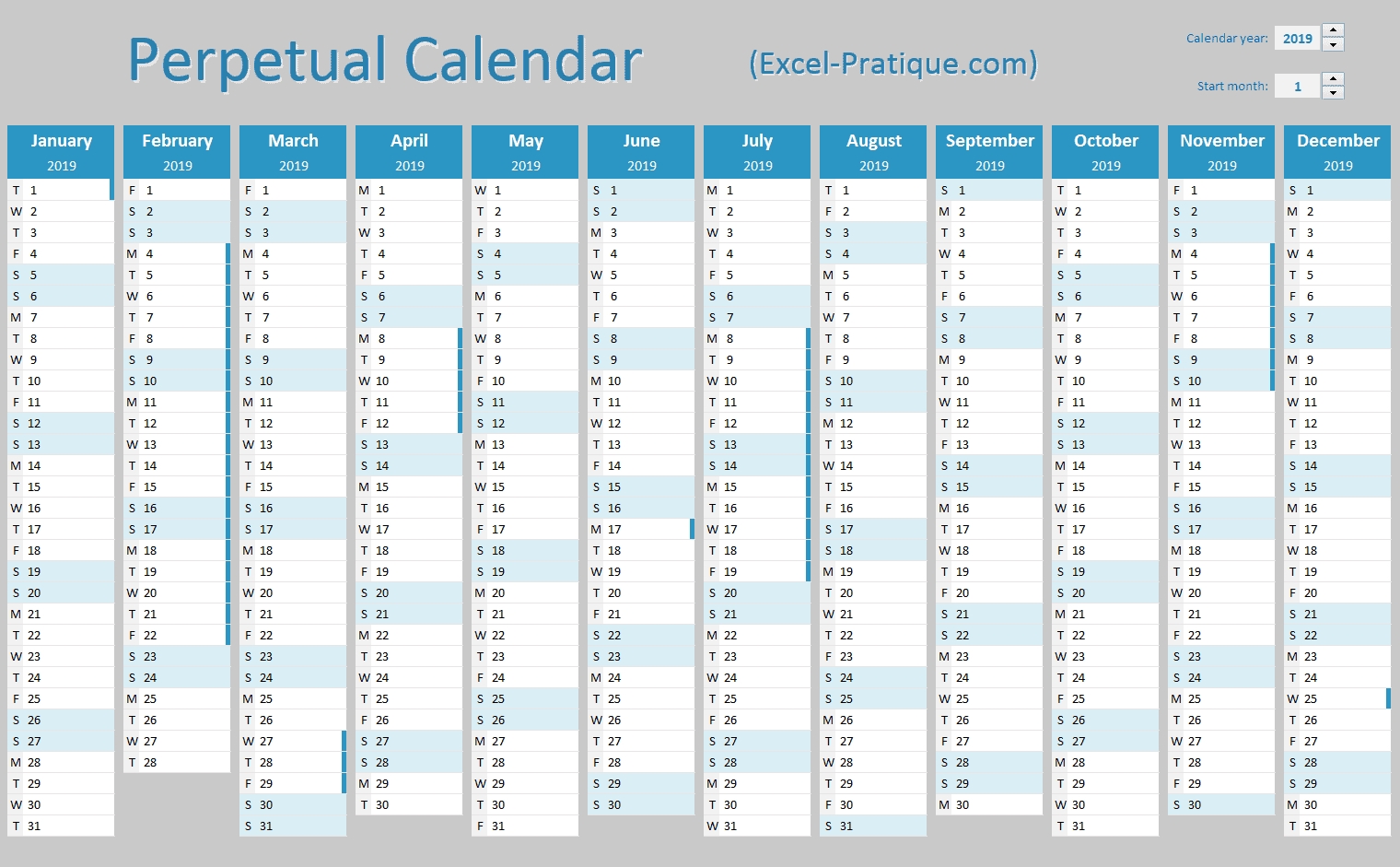 Excel Applications &quot;calendars&quot;