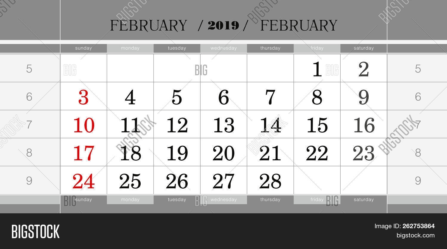 February 2019 Vector &amp; Photo (Free Trial) | Bigstock