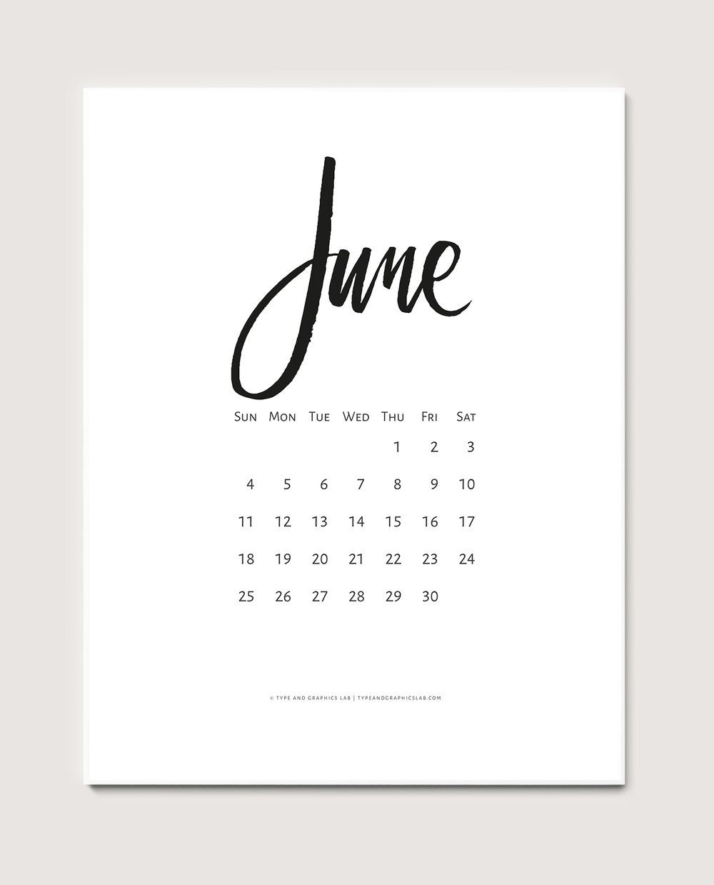 Free Calendar: June 2017 (With Images) | Free Calendar