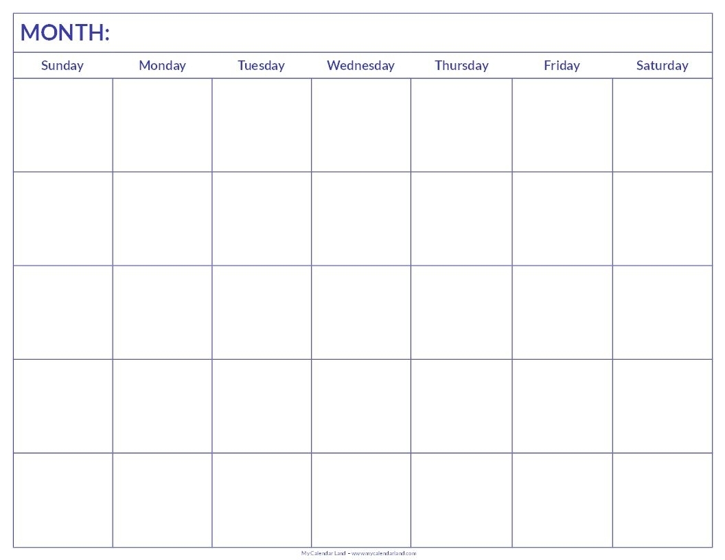 monthly calendars to print and fill out calendar template 2020