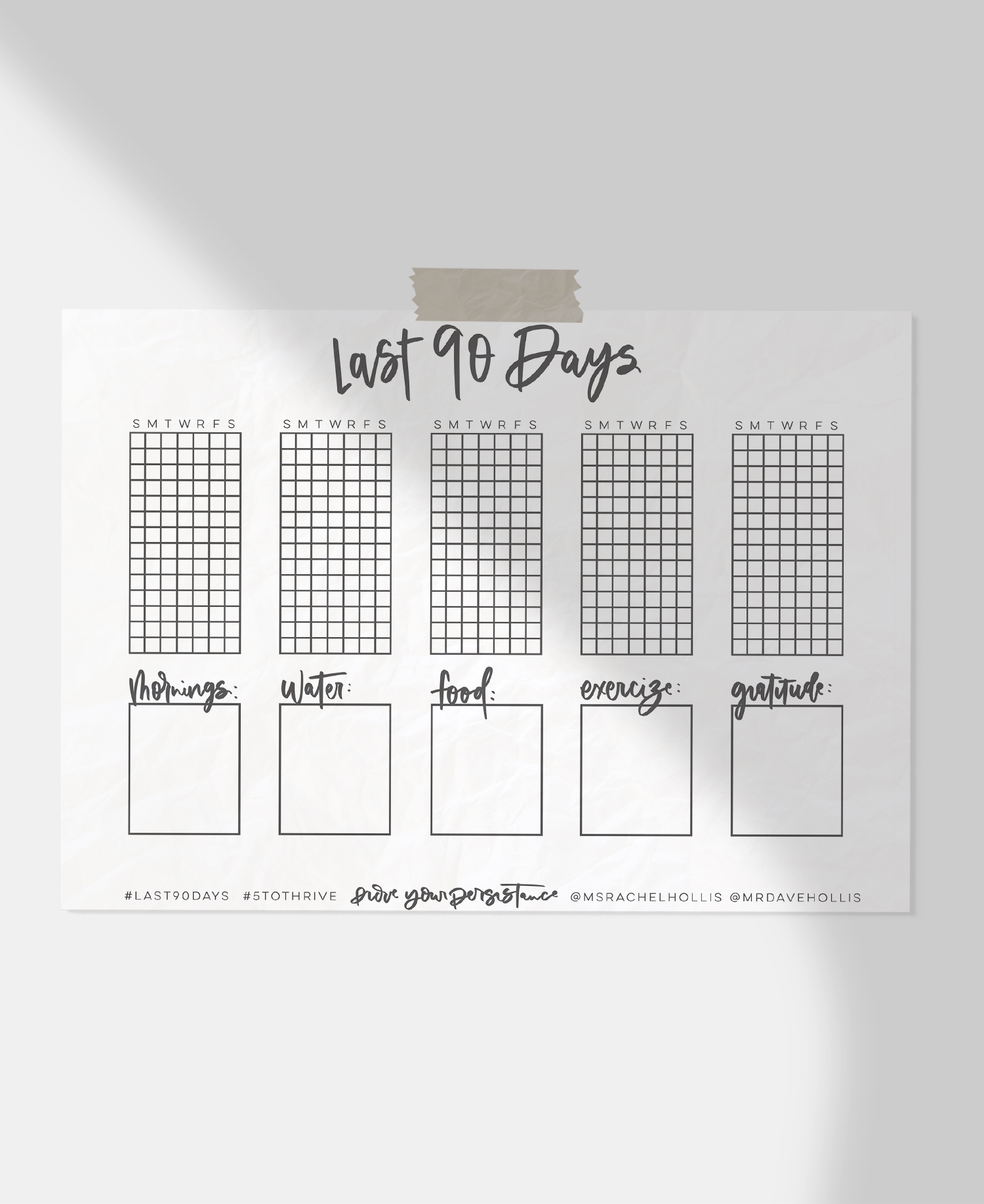 Free Printable Last 90 Days Tracker - Lemon Thistle