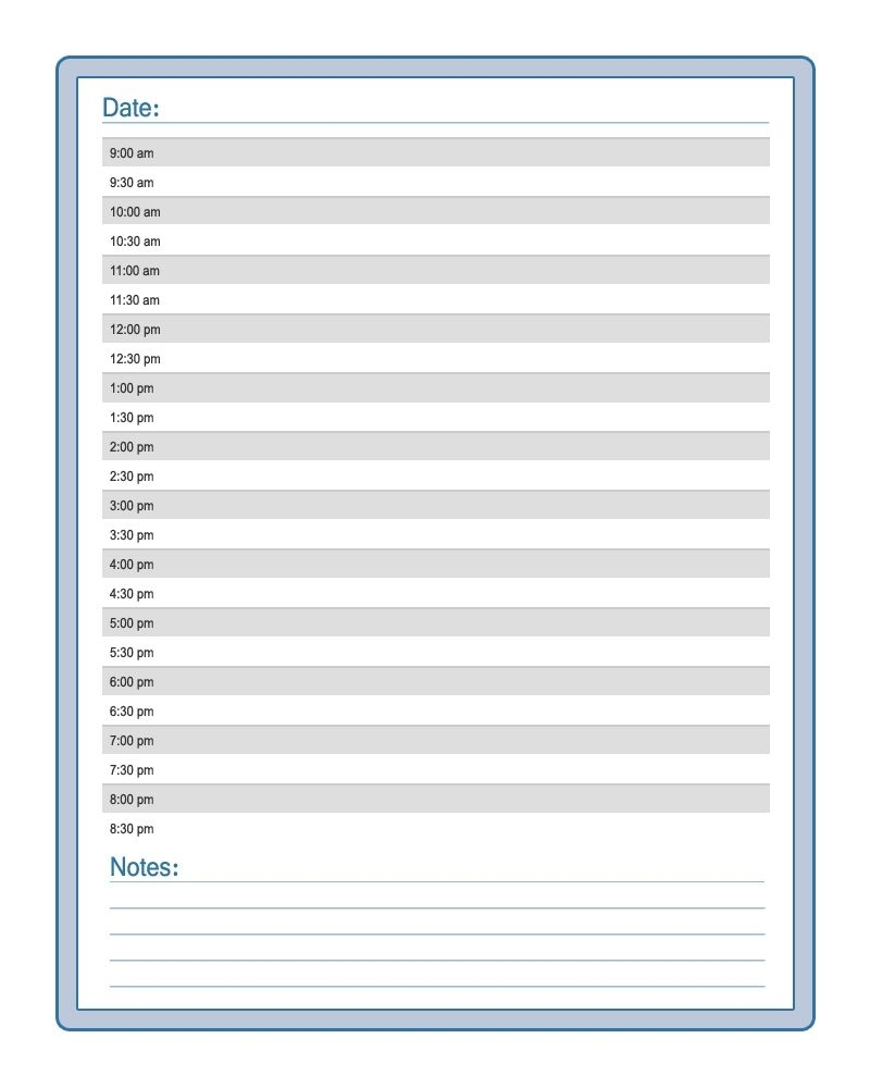 Free+Printable+Daily+Planner+Calendar+Template (With Images