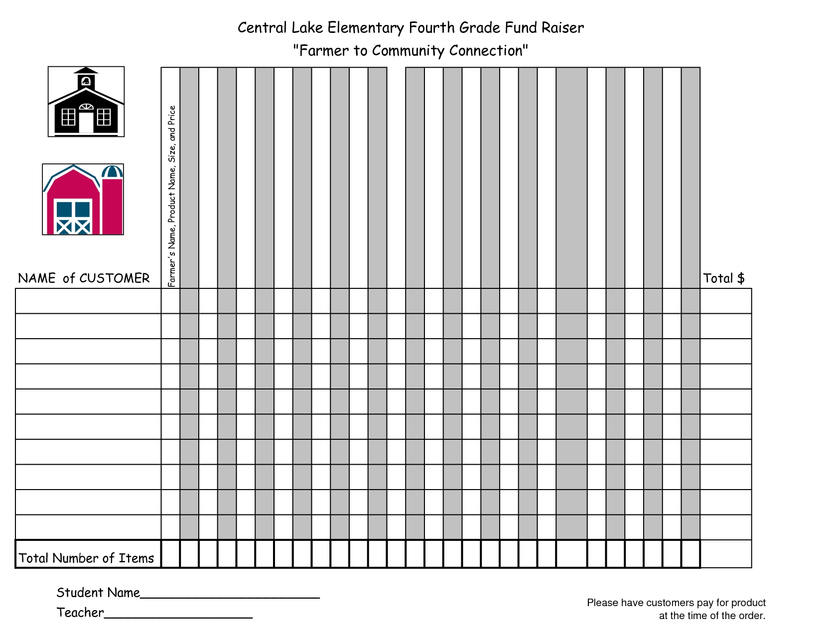 Fundraiser Order Form Template Fundraiser Order Form