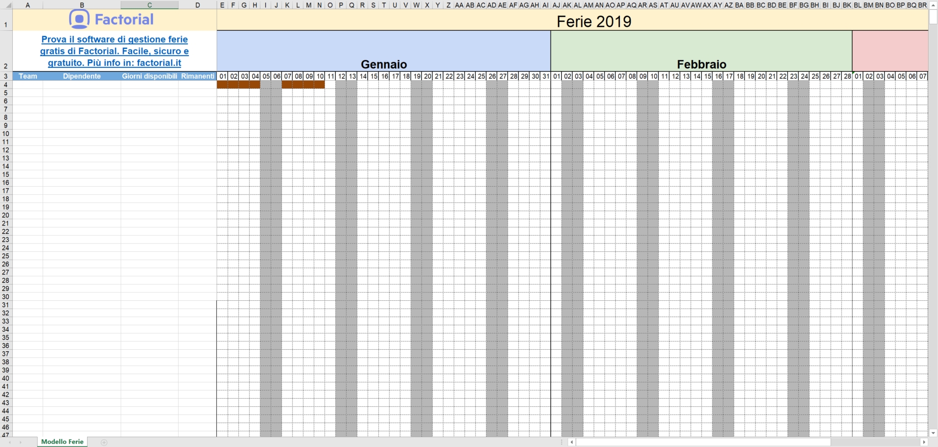 Gestione Ferie Dei Dipendenti Con Excel [Modello 2019]