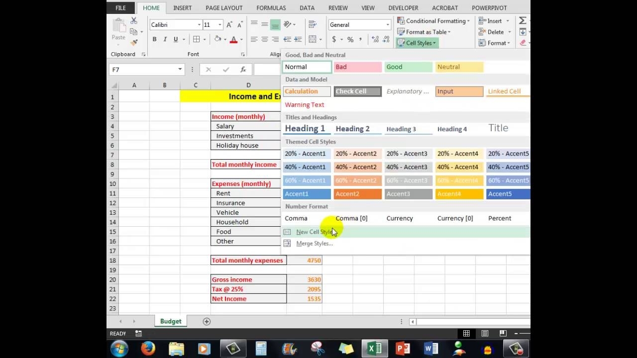 How To Color Code Cells In Excel Worksheets Using Cell Styles