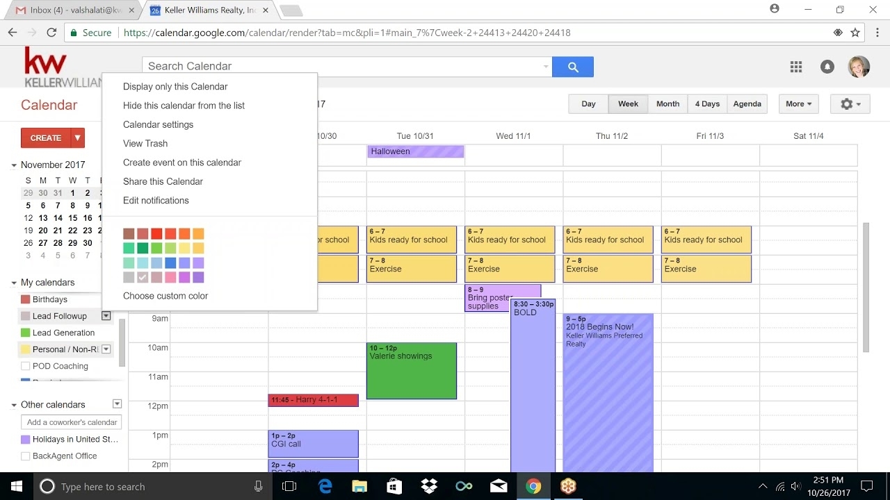 How To Create A Color Coded Calendar - Youtube