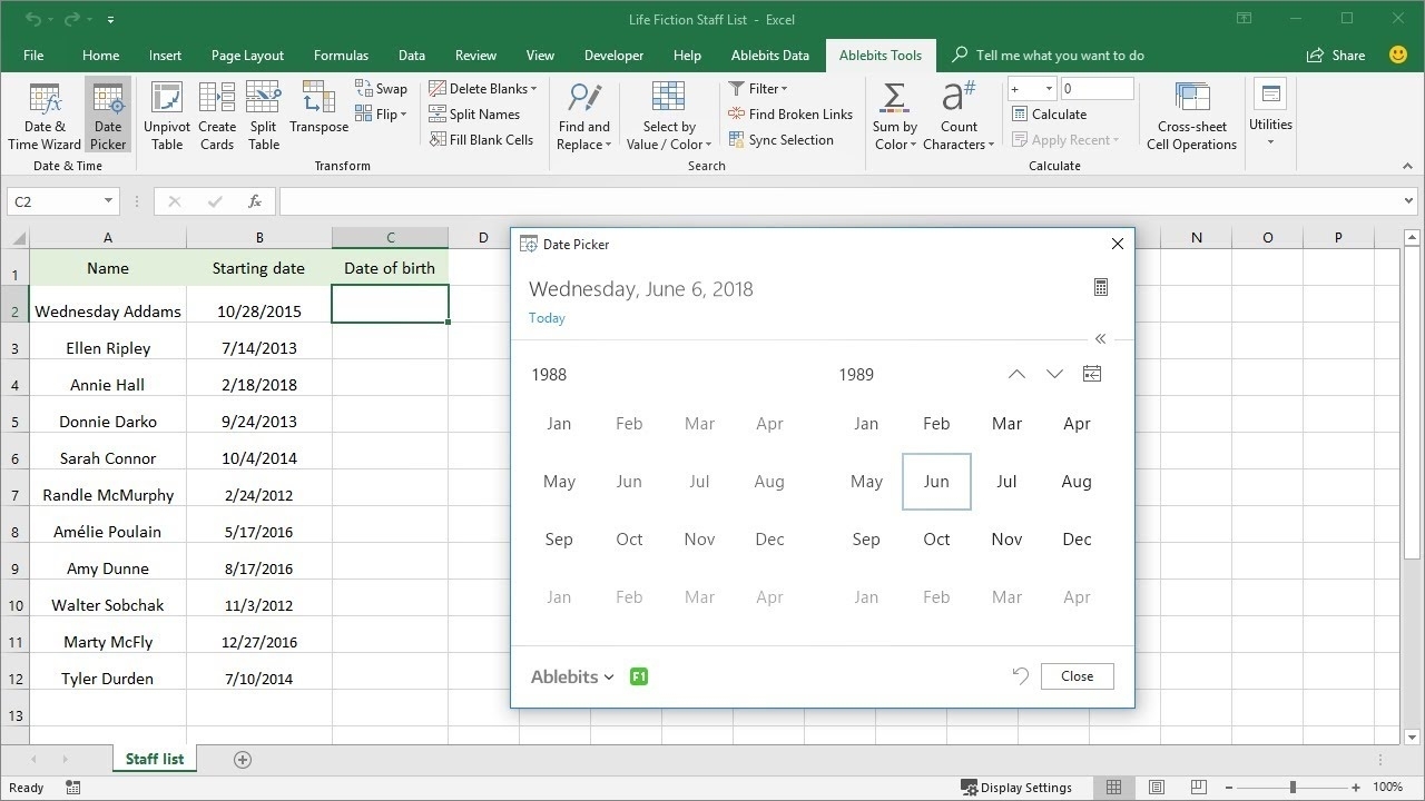 How To Use Date Picker In Excel
