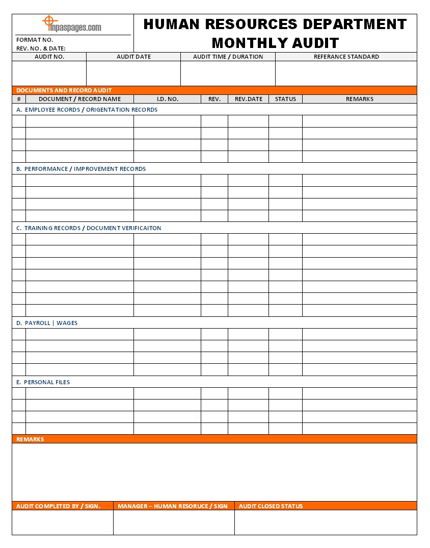 Human Resource Report Format - Mara.yasamayolver Regarding