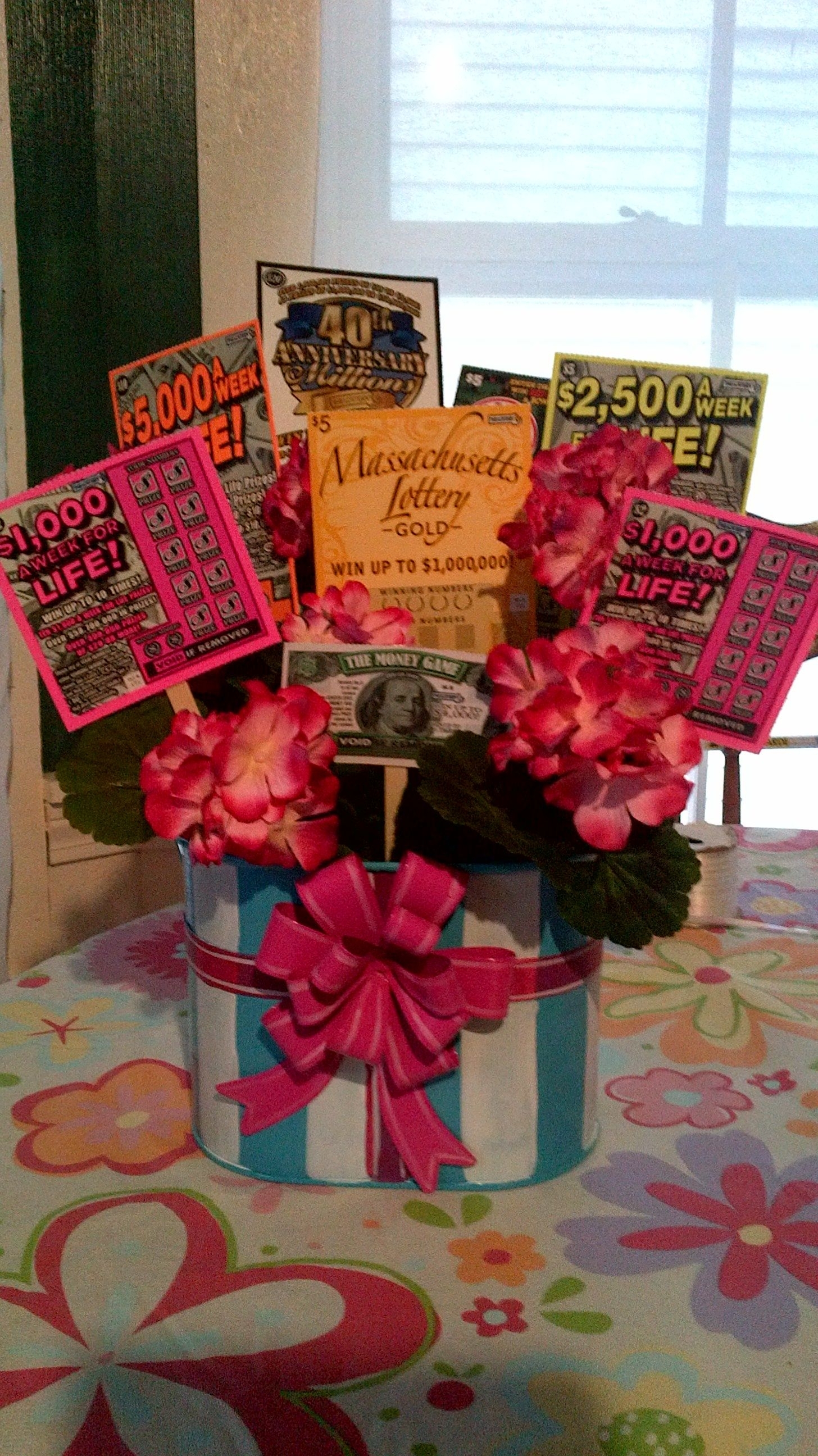 Lottery Ticket Raffle Or Silent Auction Basket - Cute Idea