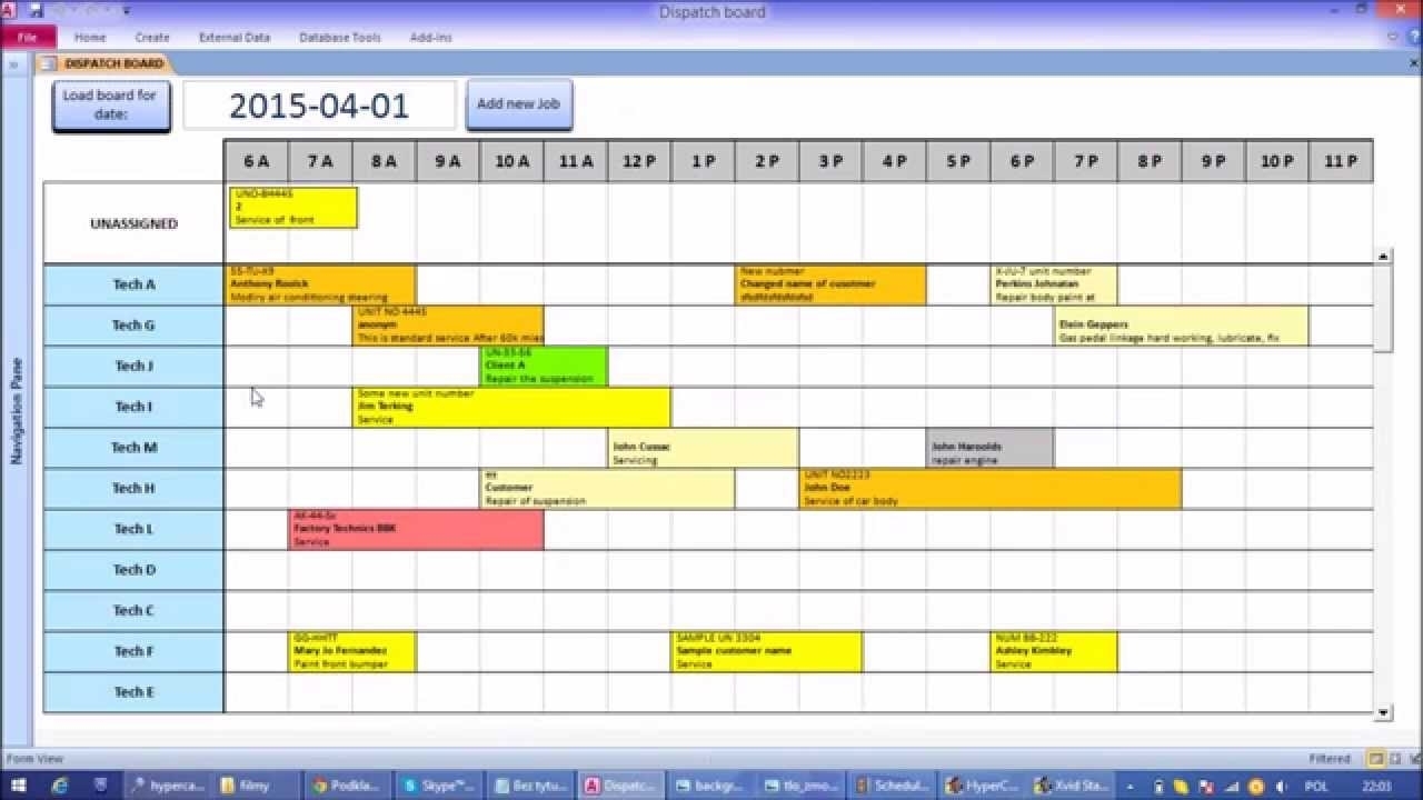 Access Calendar Scheduling Database Calendar Template 2022