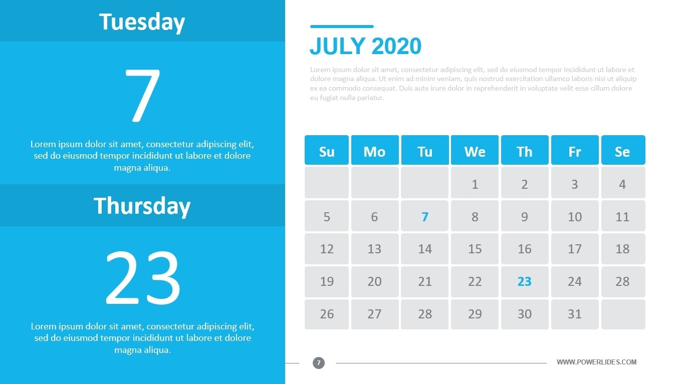 Monthly Calendar 2020 | Download Now | Powerslides™