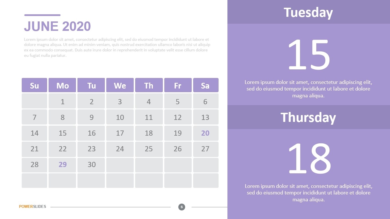 Monthly Calendar 2020 | Download Now | Powerslides™