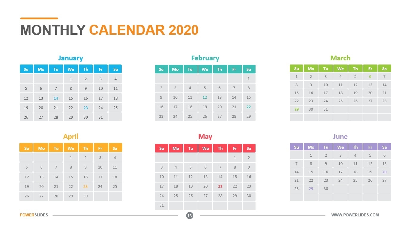 Monthly Calendar 2020 | Download Now | Powerslides™