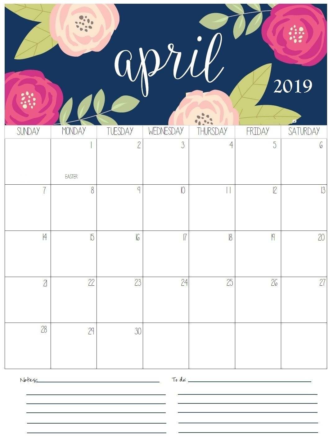 Monthly Printable (Con Imágenes) | Calendario Para Imprimir