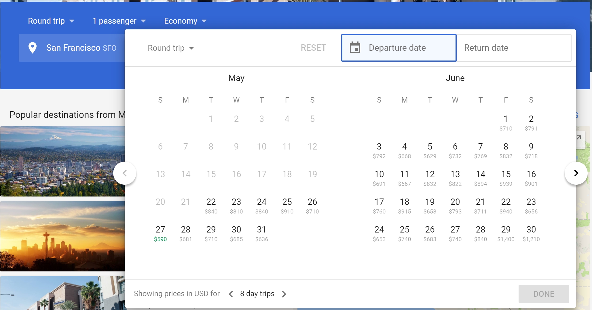 Navigating New Google Flights Fare Calendar, Fare Matrix And