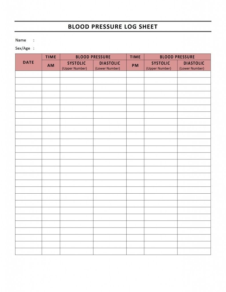 Pin On Blood Pressure Log