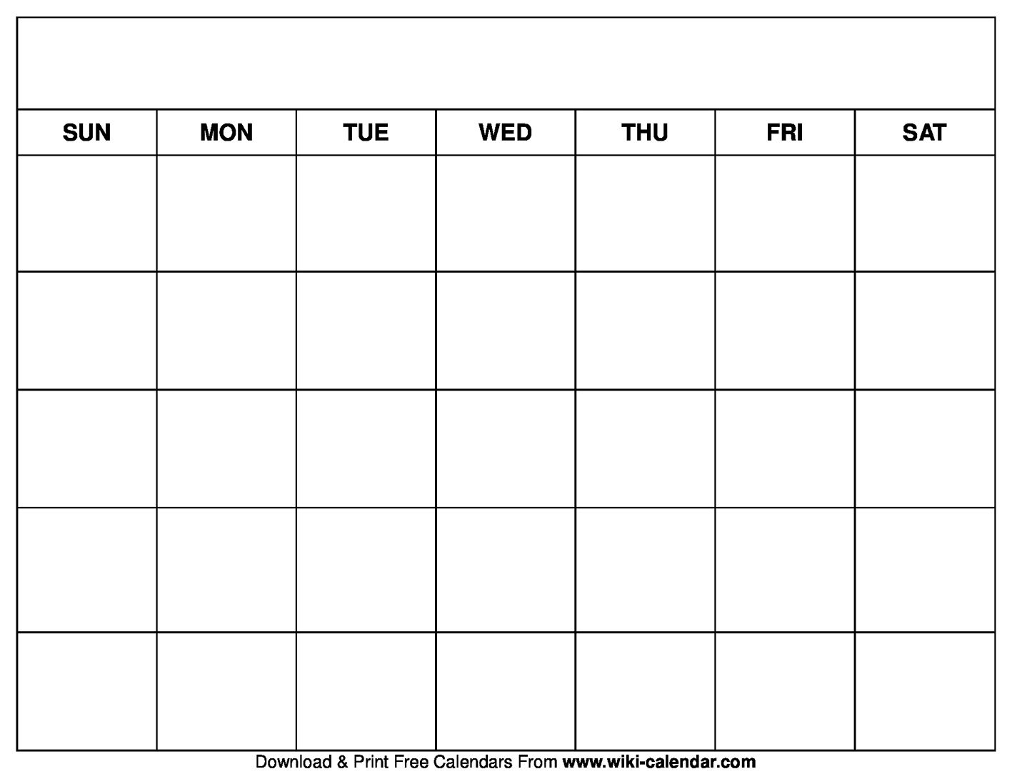 Printable Blank Calendar Templates | Calender Template