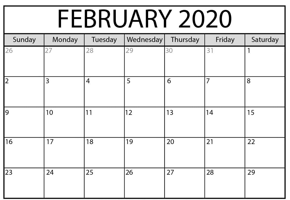 Printable Fillable Calendar 2020 - Mance