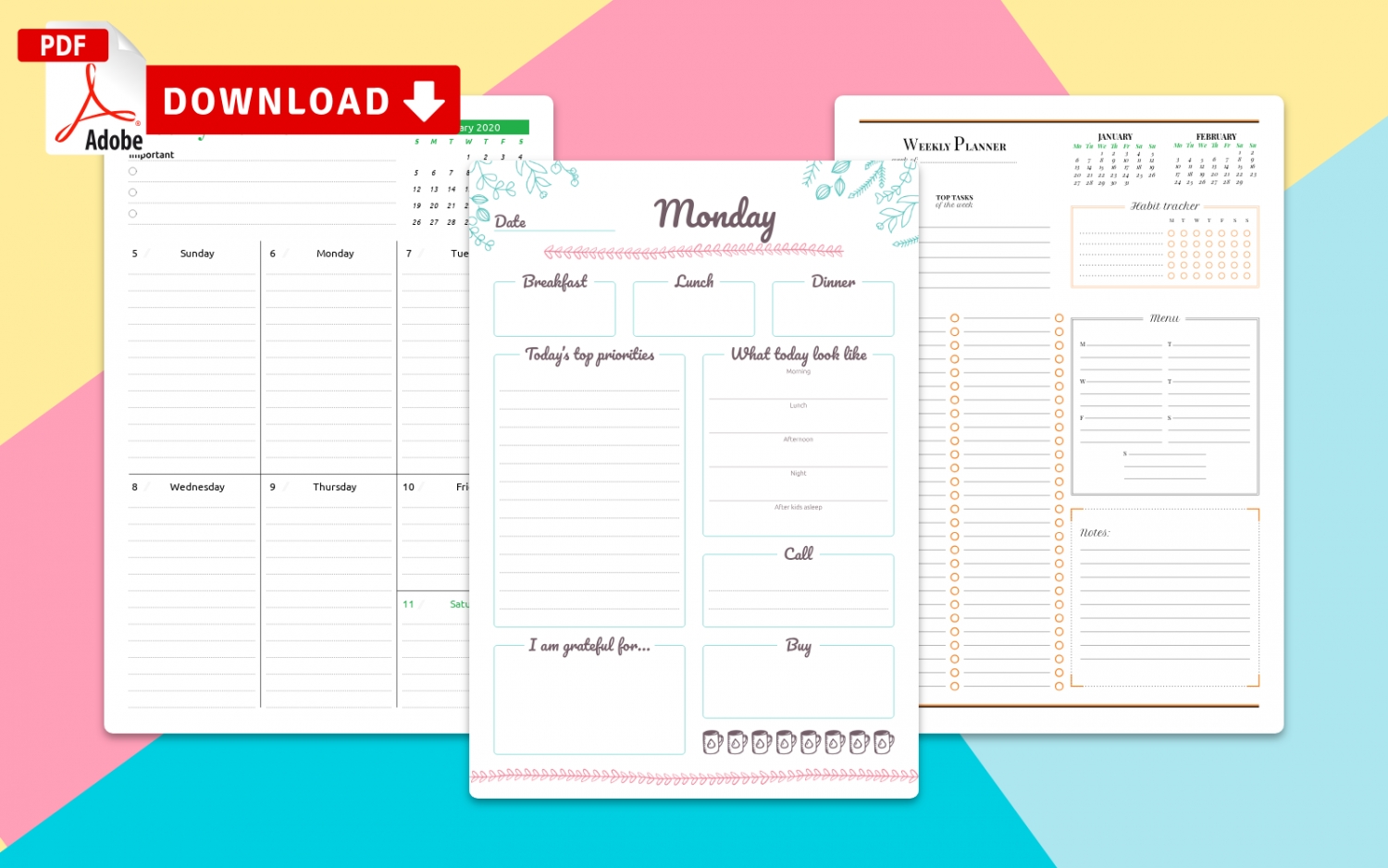 Colorful Weekly Calendar Printable Calendar Template 2022 Colorful Weekly Calendar Printable Calendar Template 2022