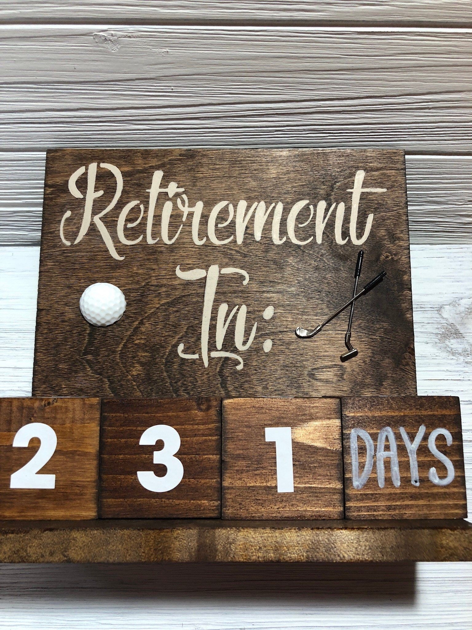 Retirement Gift Countdown Calendar, Golf Gifts