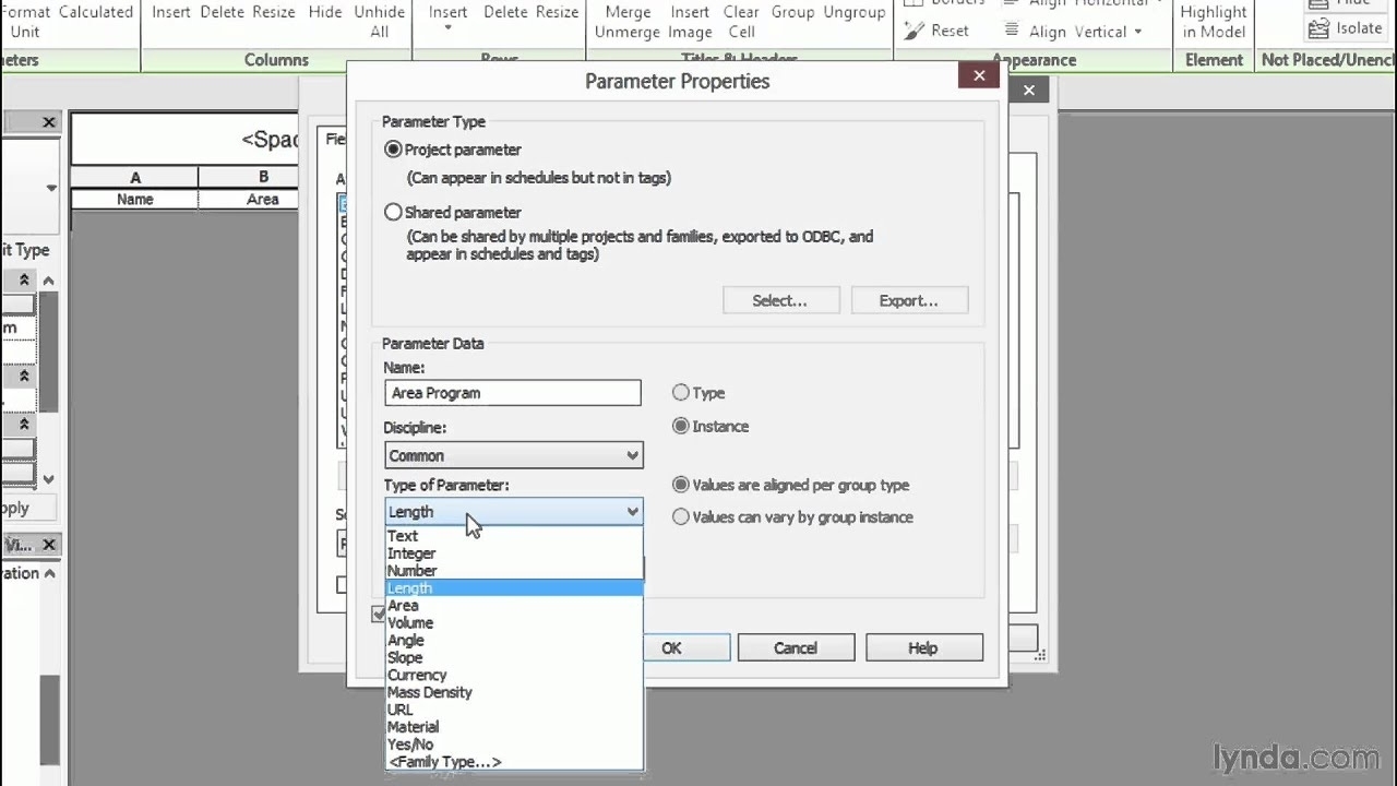 Revit Tutorial: Adding A Parameter And Calculated Value | Lynda