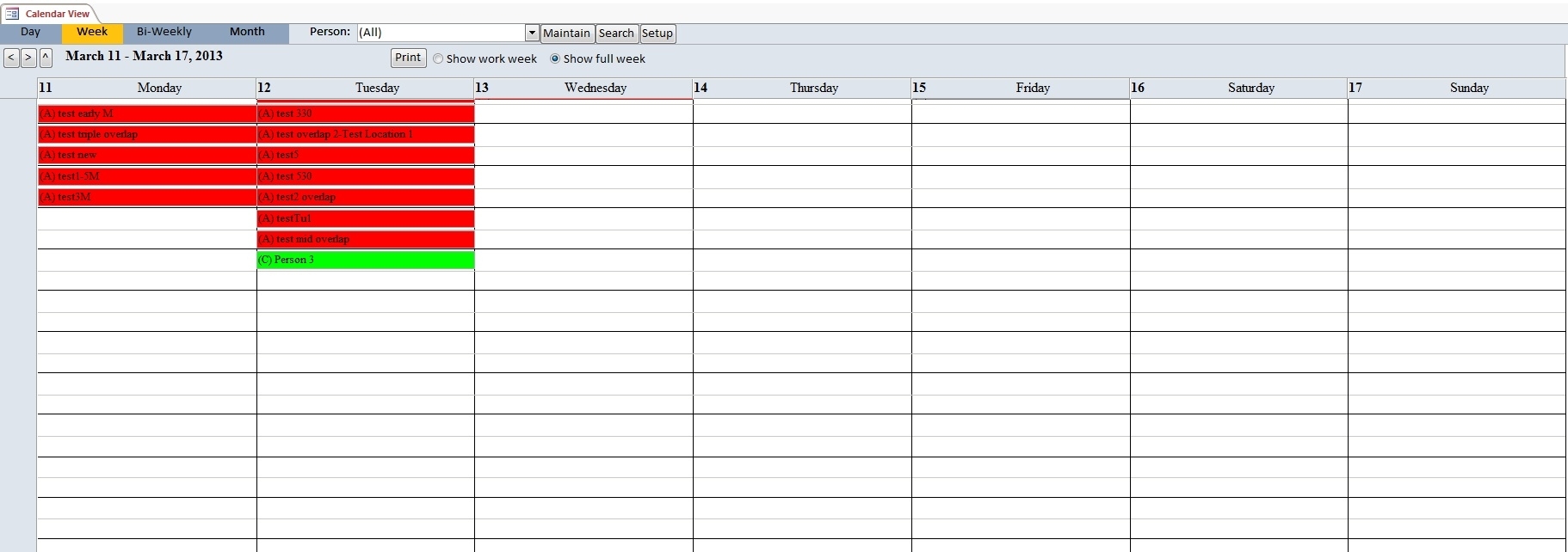 School Calendar Scheduling Template | Scheduling Database