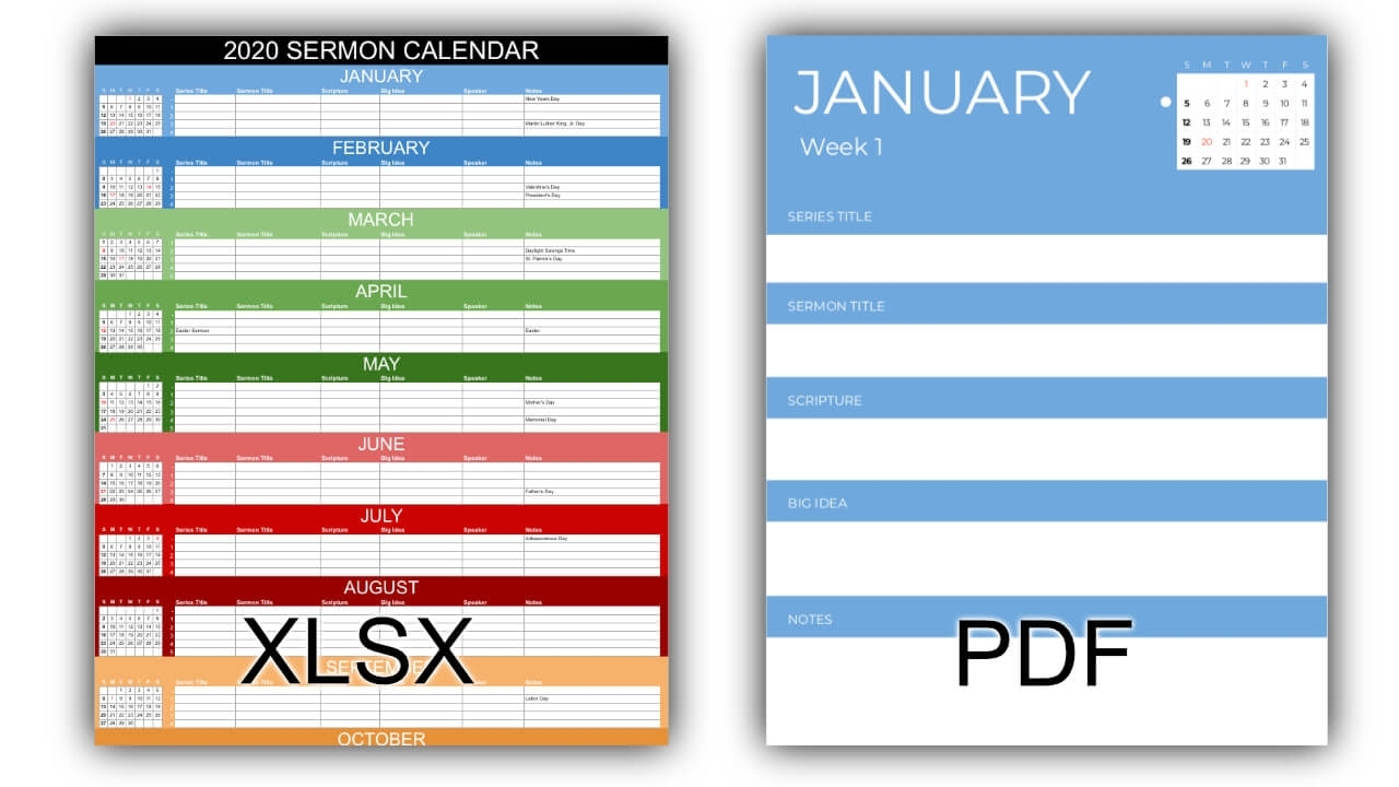 Sermon Planning And My 2020 Sermon Calendar - Pro Preacher