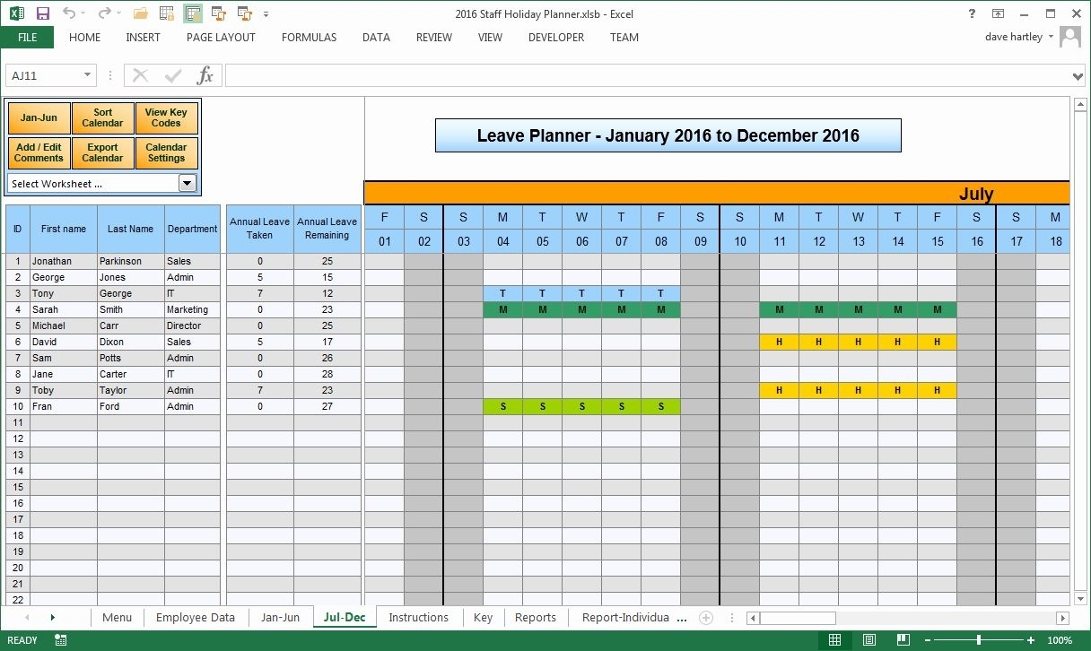 Vacation Schedule Template 2016 Luxury 2016 Employee