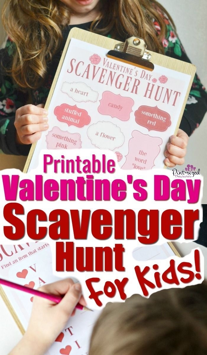 Valentine&#039;s Day Scavenger Hunt With Printables | Valentines